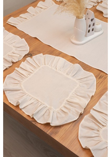 Lira | 7 Parça Fırfırlı Sofra Sunum Seti 40 x 150 modelleri