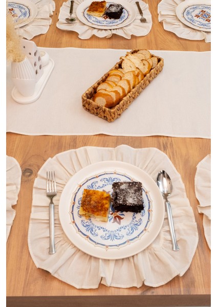 Lira | 7 Parça Fırfırlı Sofra Sunum Seti 40 x 150 indirimleri