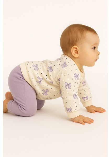 Kız Çocuk Kurdele Desenli Pamuklu 2'li Pijama Takımı fiyatları