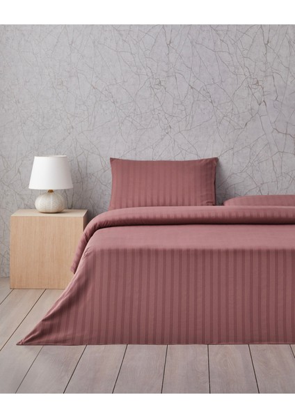 Glossy Kolay Ütülenir Perkal Tek Kişilik Nevresim Takımı 160X220 cm Sisli Mürdüm