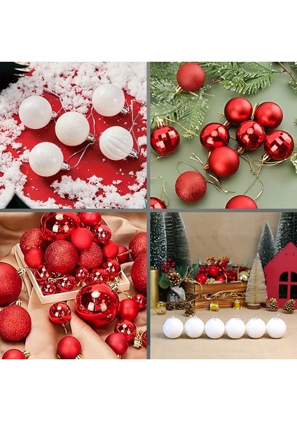 12'li 6 Adet Beyaz 6 Adet Kırmızı 3 cm Top