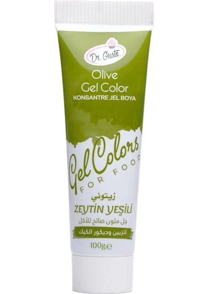 Zeytin Yeşili Jel Gıda Boyası 100 G – Pasta, Krem Şanti ve Şeker Hamuru Için Yoğun Renk Jel Boya