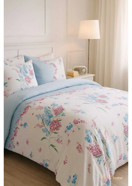 Çift Kişilik Pamuklu Nevresim Takımı Krizantem Desenli fiyatları