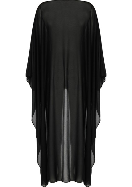 Siyah Krep Kaftan