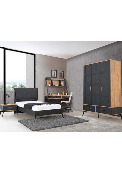 Cosmo Başlıklı Karyola 100X200 Siyah modelleri