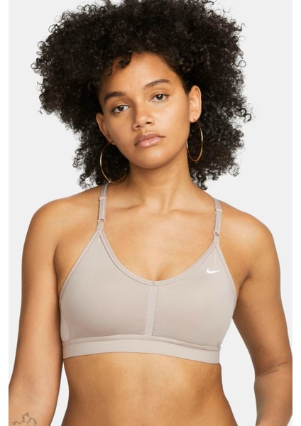Training Indy Dri Fit Light Support Bra Kadın Spor Sütyen Açık Kahve