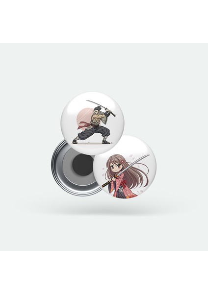 Anime Savaşçılar 2’li Buton Magnet Seti