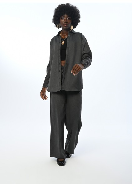 Kadın Düz Renk Oversize Kesim Gömlek modelleri