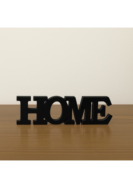 Dekoratif Home Yazısı – Modern Masaüstü Salon ve Raf Aksesuarı