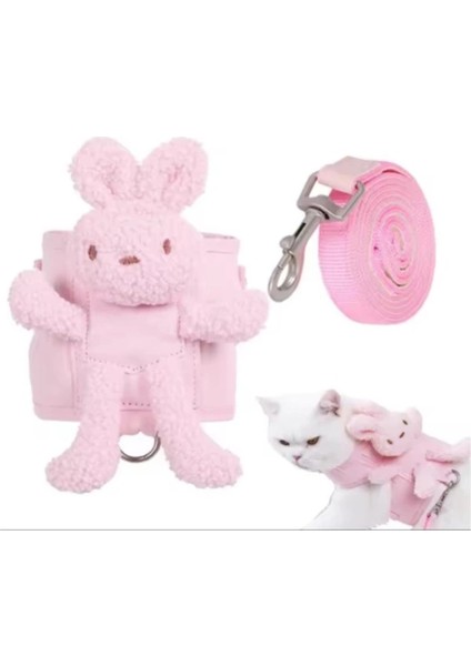 Evcil Hayvan Peluş Ayıcıklı Göğüs Gezdirme Tasması Set