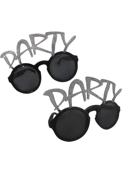 Gümüş Simli Party Yazılı Parti Gözlüğü Show fiyatları