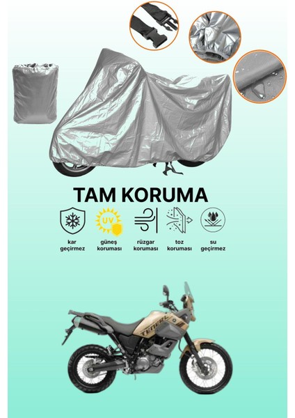 Gri Yamaha Xtz 660ZA Tenere Uyumlu Motosiklet Brandası, Koruyucu Örtü, Motor Branda