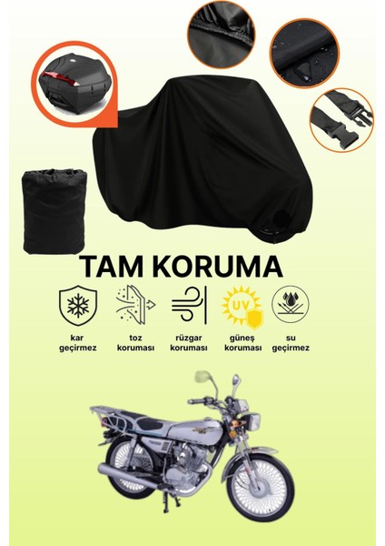 Siyah Arka Çanta Uyumlu Falcon Attack 50 Uyumlu Motosiklet Brandası, Koruyucu Örtü