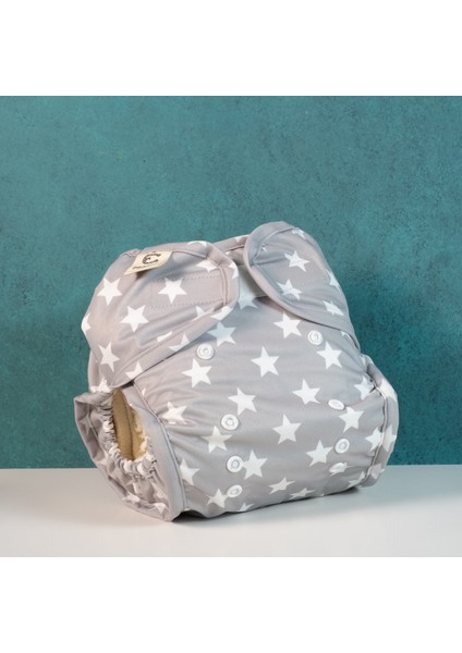 Tabii'm Yıkanabilir Bebek Bezi Dış Bez - Tek Beden Sızdırmaz Cover Gri Yıldızlar fiyatları