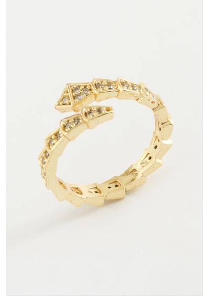 Yılan Zirkon Taşlı Yüzük