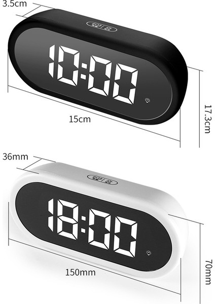 Çalar Saat, Büyük LED Ekranlı Dijital Çalar Saat, Taşınabilir Başucu Tamamen Ayarlanabilir Karartıcı, 12/24 Saat, Erteleme Beyaz, Beyaz (Yurt Dışından) fiyatları