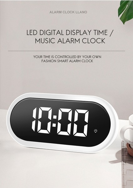Çalar Saat, Büyük LED Ekranlı Dijital Çalar Saat, Taşınabilir Başucu Tamamen Ayarlanabilir Karartıcı, 12/24 Saat, Erteleme Beyaz, Beyaz (Yurt Dışından) indirimleri
