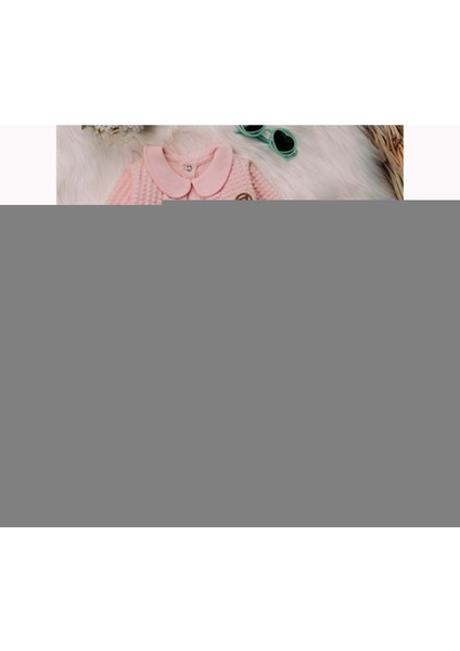 Mini Pakel 3-12 Aylık Kız Kapotineli Hırkalı Üçlü TAKIM-1389285 - Somon