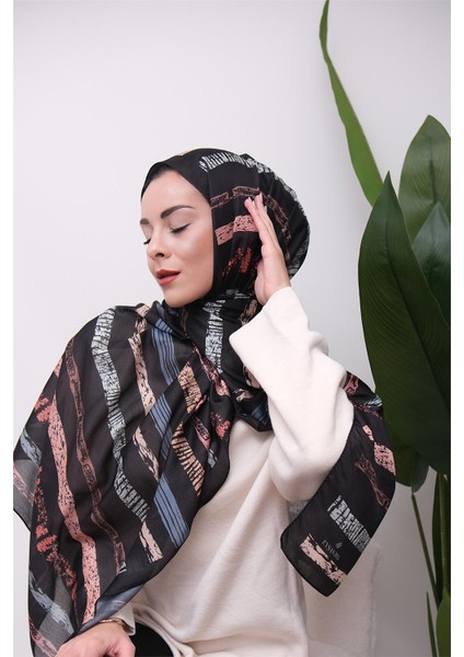 Minimal Line Pattern Desenli Soft Şal modelleri