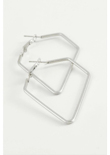 Dörtgen Halka Küpe 4,5 cm