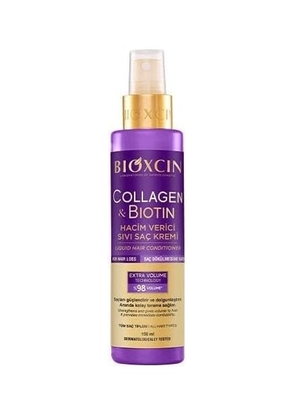 Collagen & Biotin Ekstra Hacim Sıvı Saç Kremi 150 ml - Kolajen Biotin Ince ve Seyrek Saçlar
