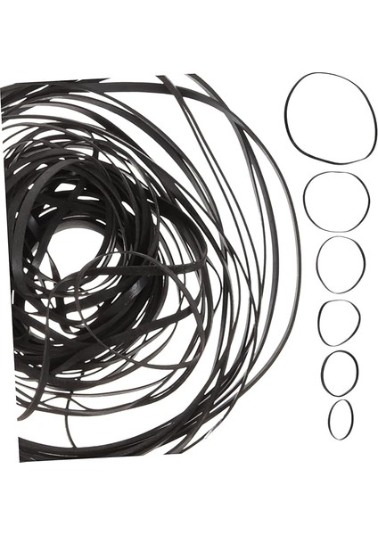 50 Adet Teyp Kemer Kaset Kaydedici Parçalar Tamirat Kemer Bandı Pikap Kemeri Lastik Kayış Teyp Için Lastik Kemer Kaydedici Tamir Aksesuarları Kaset Kemeri Silgi Black