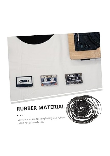 50 Adet Teyp Kemer Kaset Kaydedici Parçalar Tamirat Kemer Bandı Pikap Kemeri Lastik Kayış Teyp Için Lastik Kemer Kaydedici Tamir Aksesuarları Kaset Kemeri Silgi Black modelleri