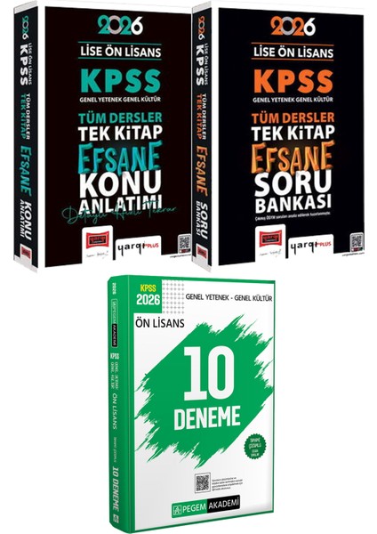 2026 Kpss Lise Ön Lisans Tek Kitap Efsane Konu Soru - 2026 Kpss Ön Lisans Çözümlü 10 Deneme