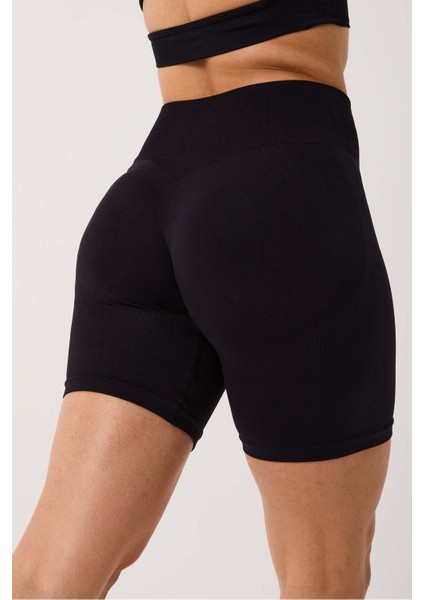 Luma Spor Şort Yüksek Bel Esnek Şekillendirici ve Toparlayıcı Seamless Tayt Kısa Şort