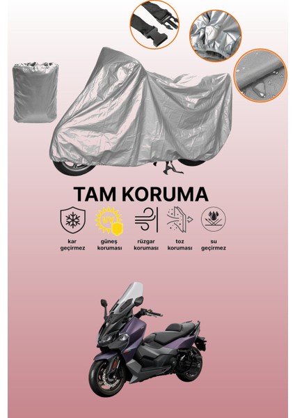 Gri Sym Maxsym Tl 508 Uyumlu Motosiklet Brandası, Koruyucu Örtü, Motor Branda