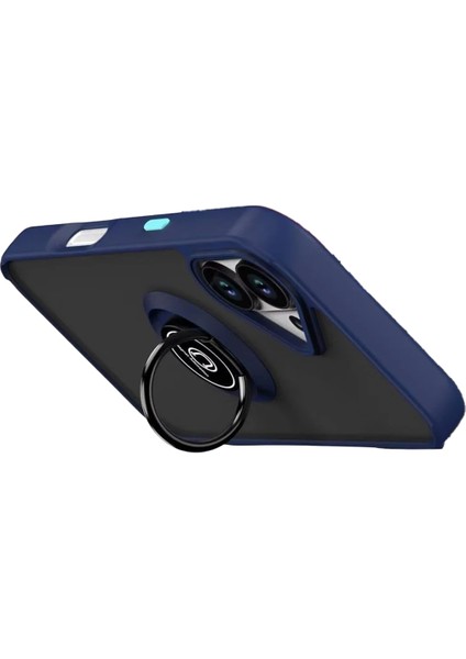 Lvsqvr Newface Apple Iphone 17 Montreal Yüzüklü Silikon Kapak - Lacivert modelleri