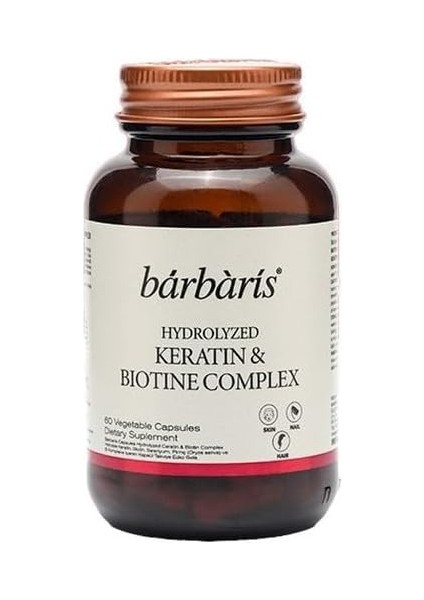 Barbaris Keratin & Biotine Complex 60 Kapsül
