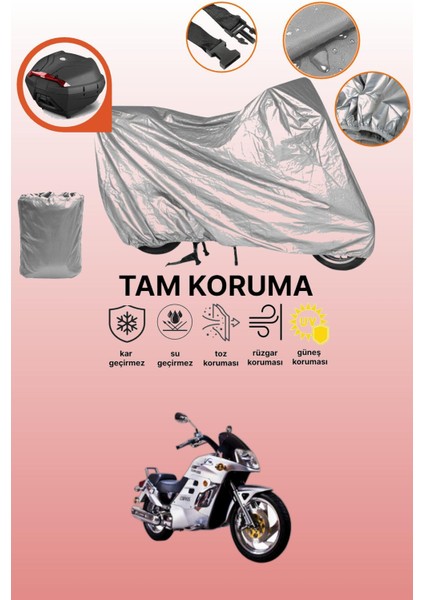 Gri Arka Çanta Uyumlu Dorado Corvus Uyumlu Motor Brandası, Koruyucu Örtü