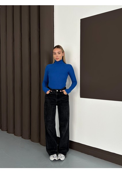 Unisex Pamuklu Balıkçı Yaka Boğazlı Kazak 2'li Set