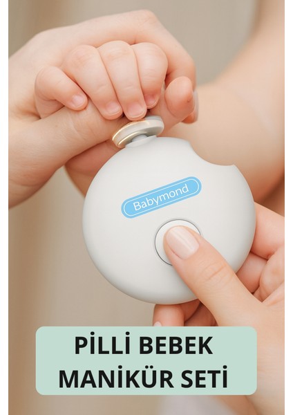 Bebek Anne Elektrikli Tırnak Törpüsü – Pilli Manikür Seti 6 Başlıklı
