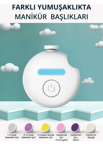 Bebek Anne Elektrikli Tırnak Törpüsü – Pilli Manikür Seti 6 Başlıklı fiyatları