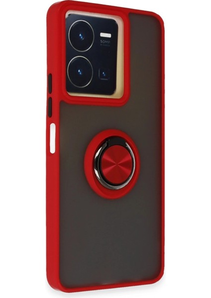 Lvsqvr Newface Vivo Y36 Kılıf Montreal Yüzüklü Silikon Kapak - Kırmızı fiyatları