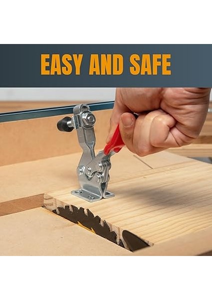 20327 Hızlı Serbest Bırakma Yatay Geçiş Kelepçesi 201B - 300 Lb Tutma Kapasitesi ve Kauçuk Basınç Ucu, 4pk modelleri