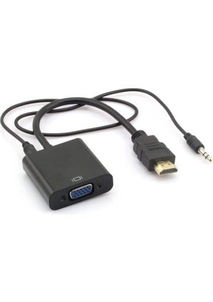 Hdmı To VGA Ses Destekli Monitör Dönüştürücü Kablo Çevirici Adaptör fiyatları