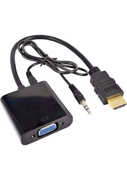 Hdmı To VGA Ses Destekli Monitör Dönüştürücü Kablo Çevirici Adaptör indirimleri