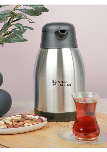 2 Litre Paslanmaz Çelik Termos | 12 Saat Sıcak 24 Soğuk Tutar