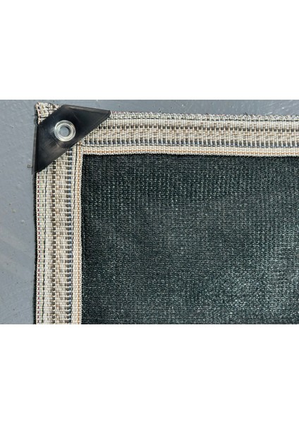 Gölgelik File Çit Filesi - 95 Lik - 1 Metre En Yeşil - Şeritli Halkalı - Çit Örtüsü Çit Brandası