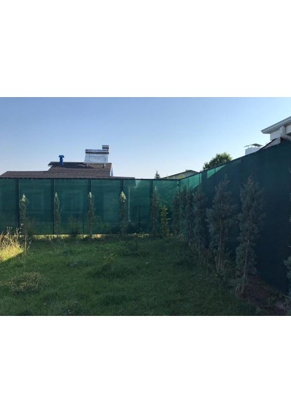 Gölgelik File Çit Filesi - 95 Lik - 1 Metre En Yeşil - Şeritli Halkalı - Çit Örtüsü Çit Brandası indirimleri