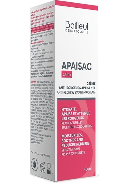 Apaisac Anti Redness Kızarıklık Karşıtı Yatıştırıcı Krem 40 ml modelleri