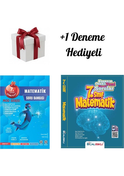 Nartest 7.sınıf Matematik Soru Bankası ve Bilal Işıklı Matematik Soru Bankası +1 Deneme Hediyeli