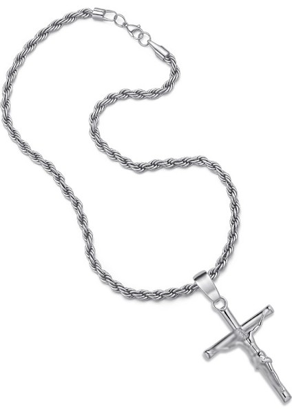 18K Altın Kaplamalı, Renk Kaybetmeyen, Kişisel ve Lüks Görünümlü Erkekler Için Haç Kolye (Yurt Dışından)