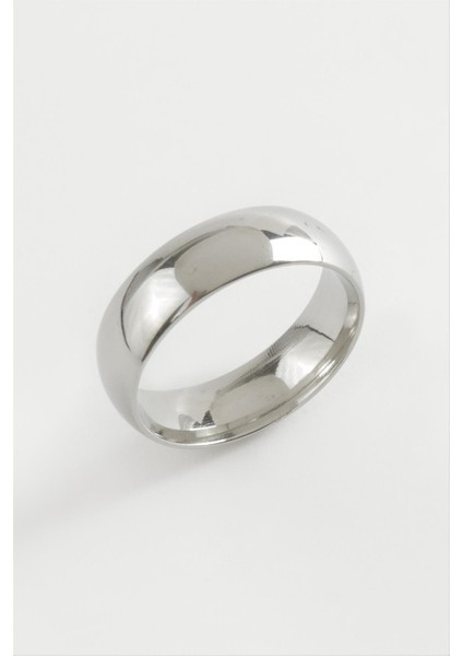 Alyans Lüks Çelik Yüzük 6 mm