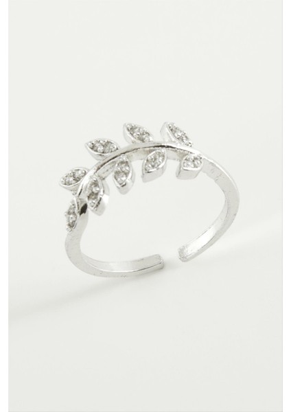 Yaprak Zirkon Taşlı Yüzük