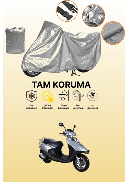 Gri Kuba Rocca 100 Uyumlu Motosiklet Brandası, Koruyucu Örtü, Motor Branda