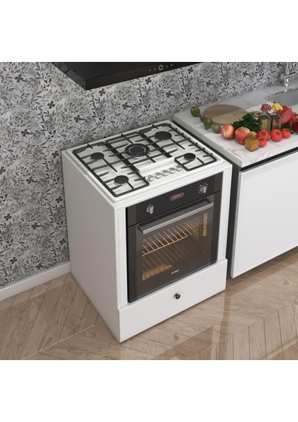 Kenzlife Ankastre Modülü Kabini Muksit Byz Fırın Ocak Dolabı Çekmeceli 80 Cmye Kadar Ocak Için Uyumlu